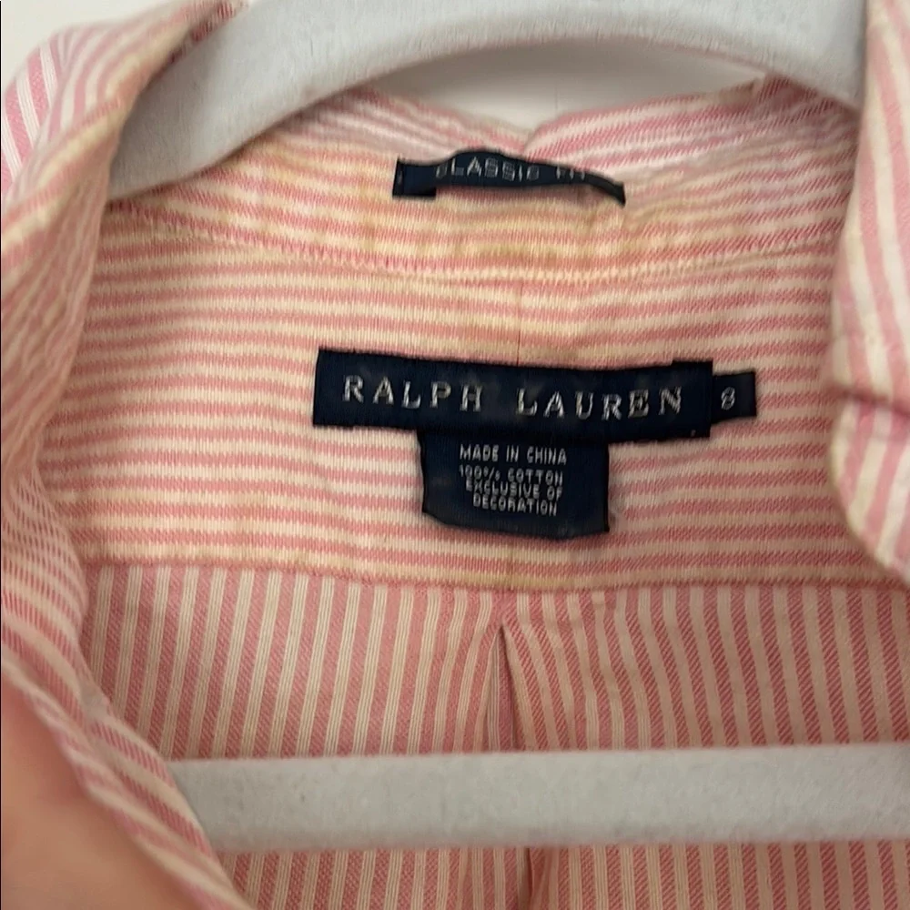 Ralph Lauren Pink Striped Shirt - Picture 4 of 6